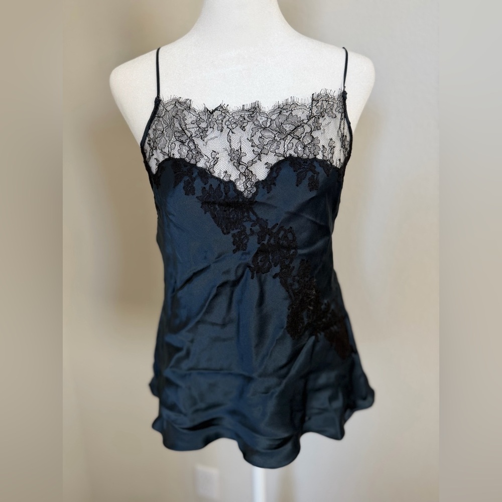 Chic Black Lace Cami Top and Pants